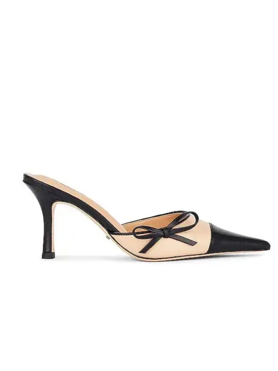 Tony Bianco Shoes - Tony Bianco Shirley Mule in Beige and Black - Size 7